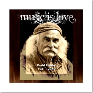 David Crosby No. 1: 1941 - 2023, Rest in Peace (RIP) Posters and Art